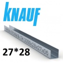  Профиль направляющий  потолочный Кнауф 27*28  ПН (3 метра) 0,6 мм
